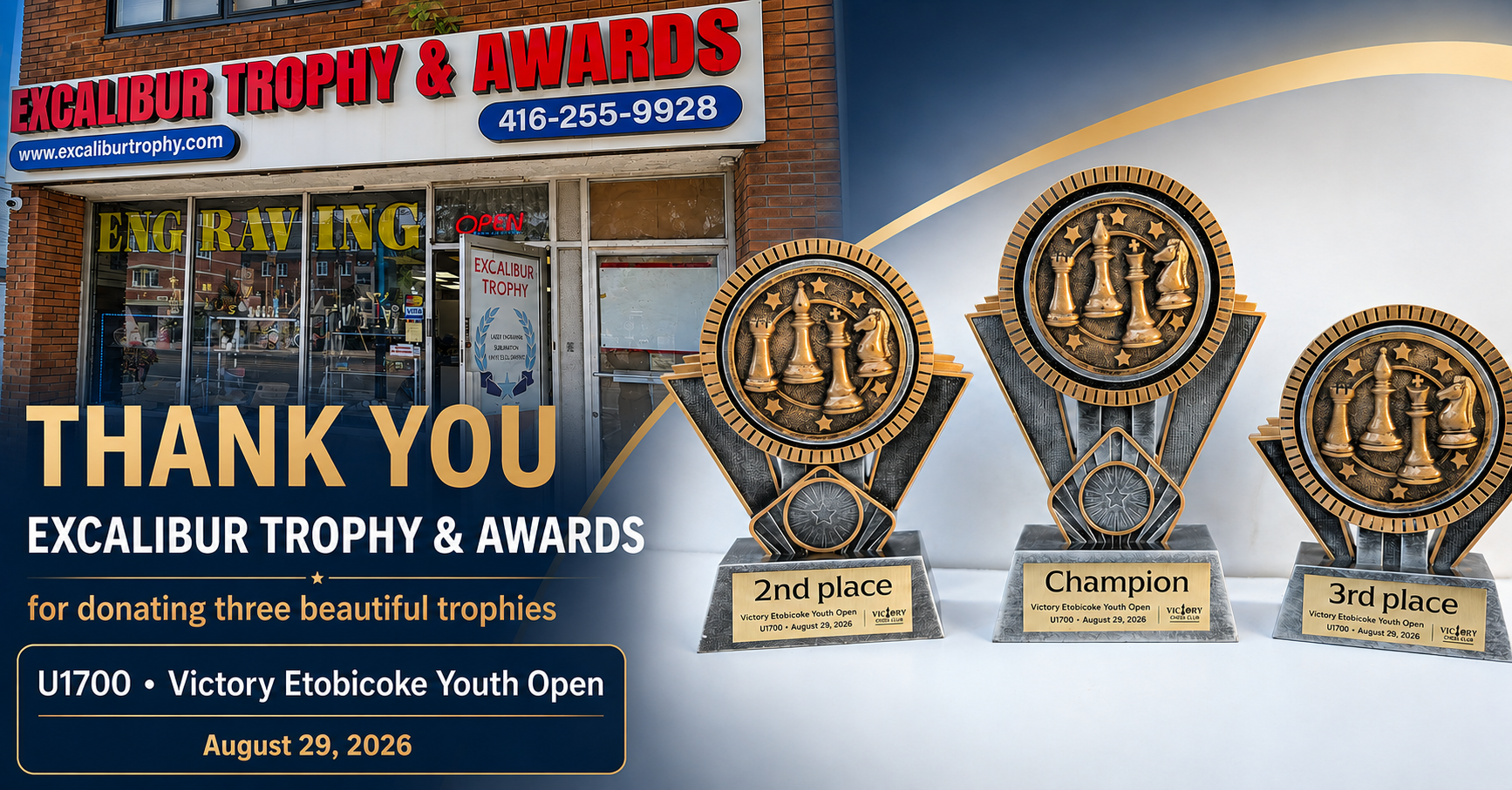 Thank you to Excalibur Trophies and Awards